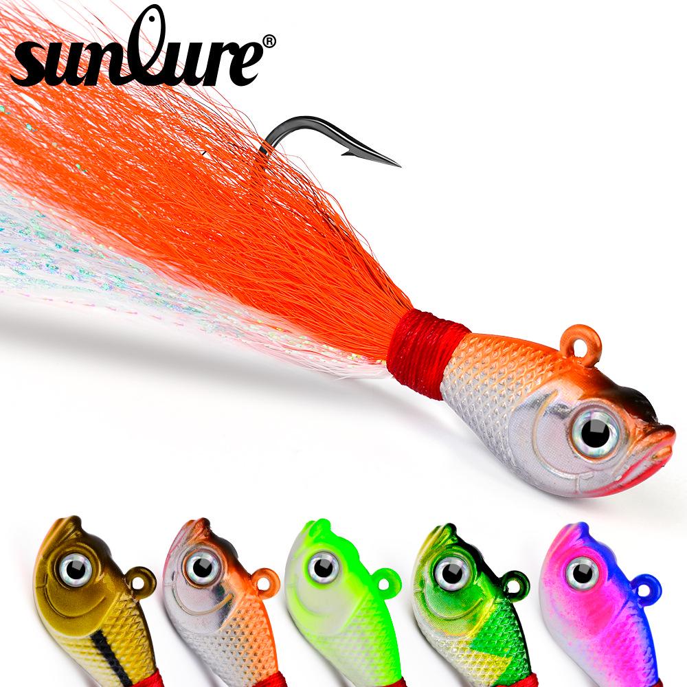 VIB Metal Jig Sinking Lure with Feather Hair Hook