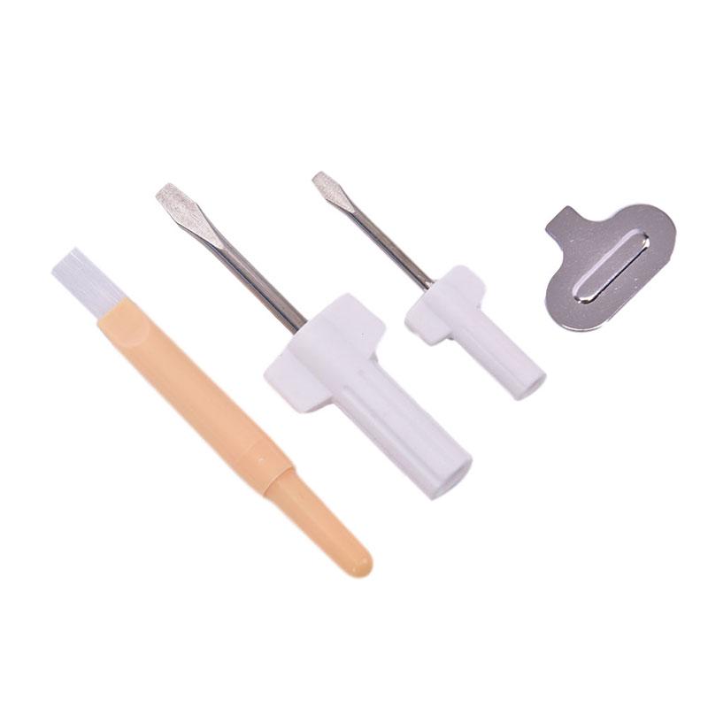 4Pc/Set Needle Plate Driver Sewing Screwdriver Cleaning Brush Sewing Repair Tool