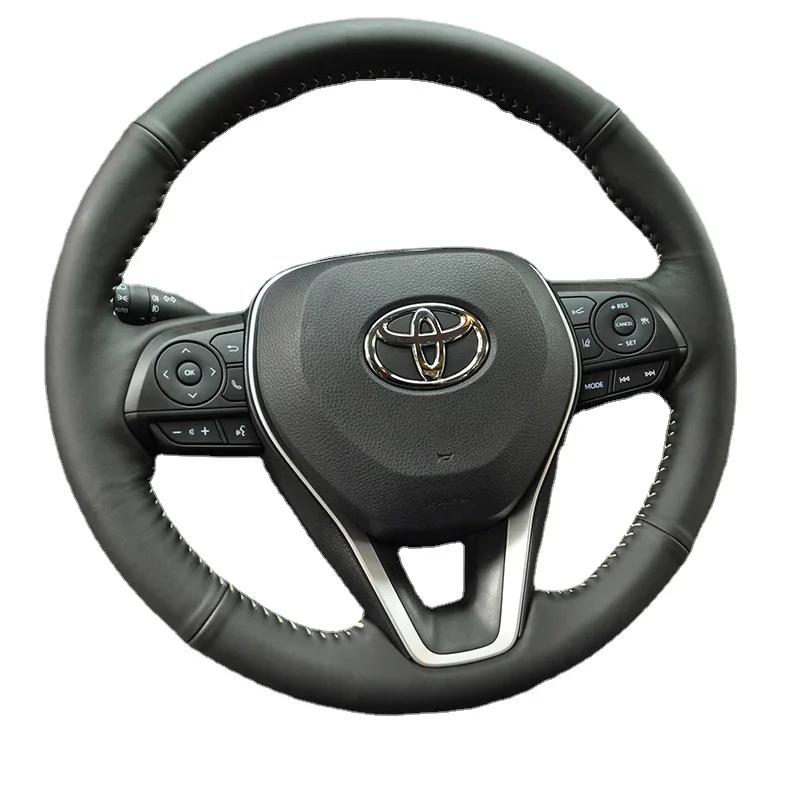

Genuine Leather for Toyota Camry Avalon Corolla Rav4 Hand Sewing Car Steering Wheel Cover Protective Interior Car Accessories