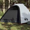VidaXL Camping Tent 4 Person, Shade Tent with Bag, Portable Awning with Sidewalls for Hiking, White 94338