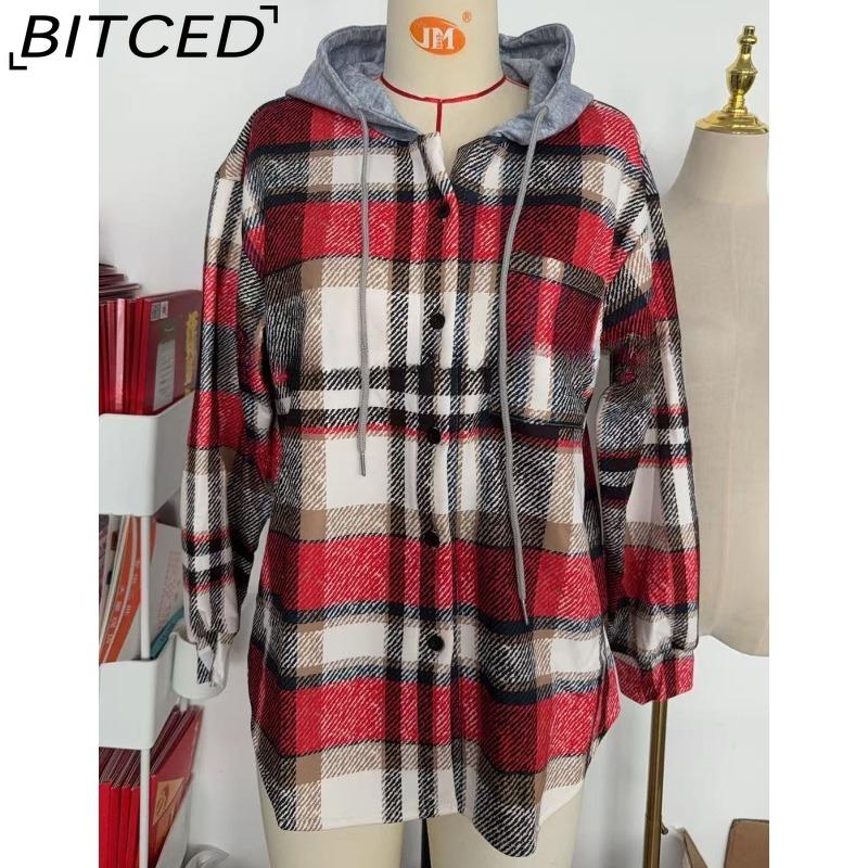 BITCED Women's Plaid Fall/Winter Coat