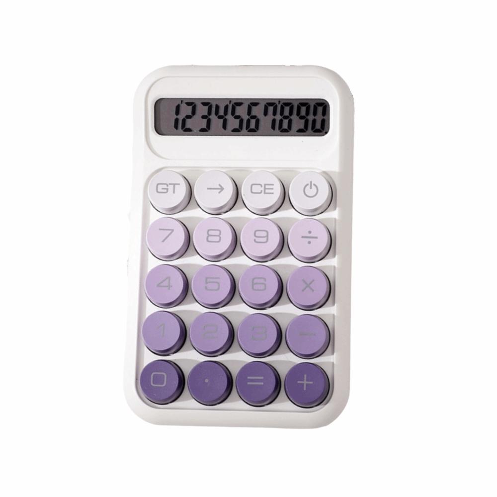 10-digit Display Electronic Calculator Transparent Design Lcd Display Desktop Calculator Anti-slip Pad Large Buttons