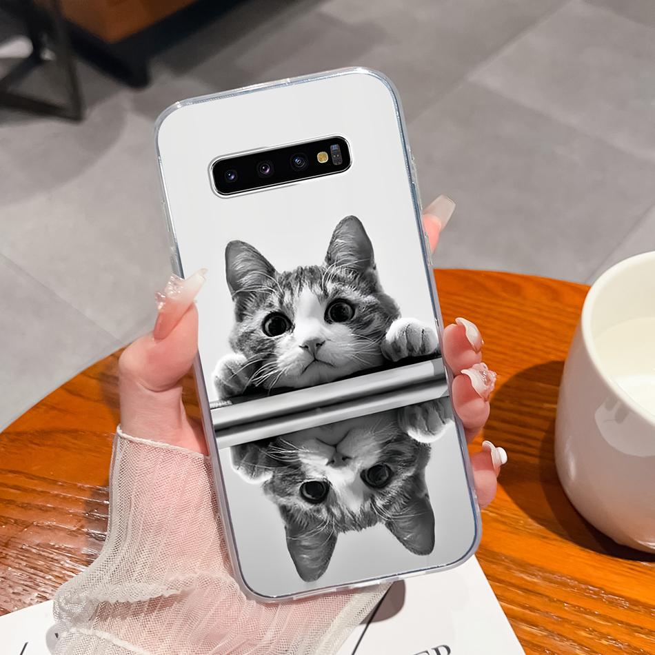 For Samsung S10 Lite Plus S10E Phone Case Creative Stamp Soft Clear Silicone Anti Drop Back Cover For Samsung Galaxy S 10 E Mask