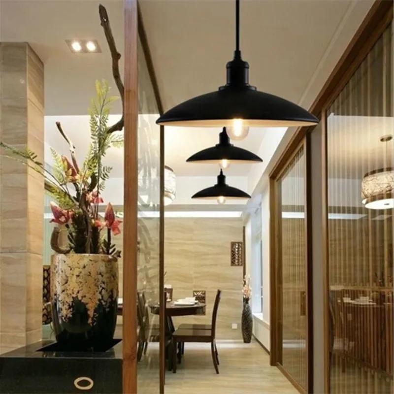 Creative Pedent light E27 Retro Industrial Loft Style Indoor Home Livingroom Restaurant Bar Cafe Iron Pot Pendant Lamp Dia32cm