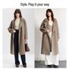 Sancai Women's Double-sided Merino Wool Blend Coat