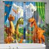 Dinosaur Print Curtains Suitable Bedroom Living Room Kitchen Decoration Home Window Set Of 2 Made Polyester Great Decor