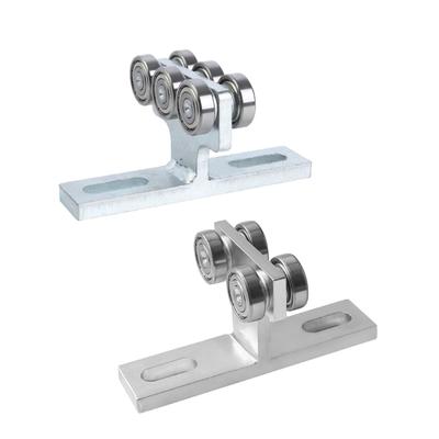 Solid Steel T Shaped Pulley Track Wheel Trolley Assembly Smooth Operation for 1-5/8" Width Channel 540lbs Load Capacity
