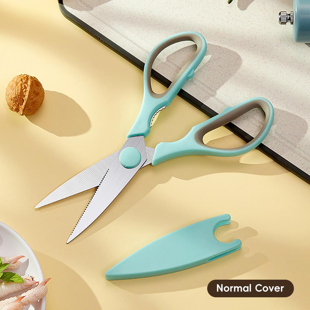 High-Quality 6-in-1 Powerful Kitchen Scissors Detachable Multi-functional Magnetic Storage Pouch Fish Scale Plane Peeler Crack Walnut Corkscrew