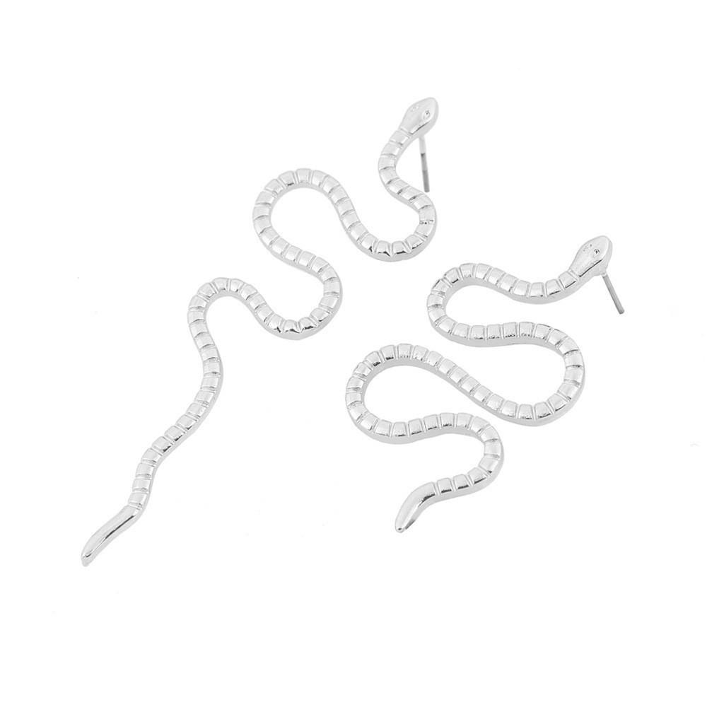 Exotic Snake Earrings Fashionable And Exaggerated Animal Shape Alloy Ear Jewelry