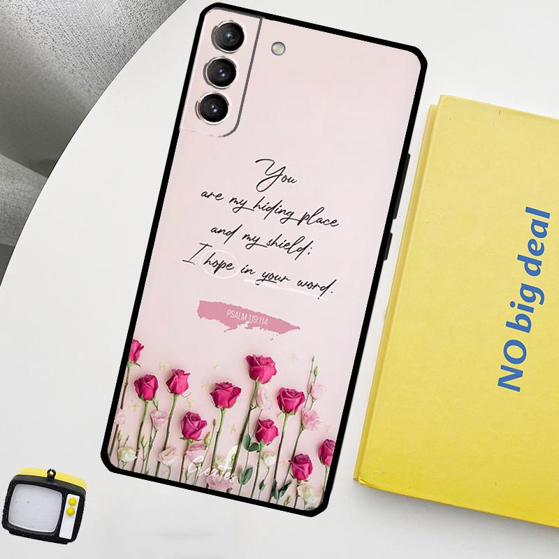 Christian Psalms Cover For Samsung Galaxy S22 S23 Ultra Note 20 10 Plus S9 S10 S20 S21 S23 FE Phone Case