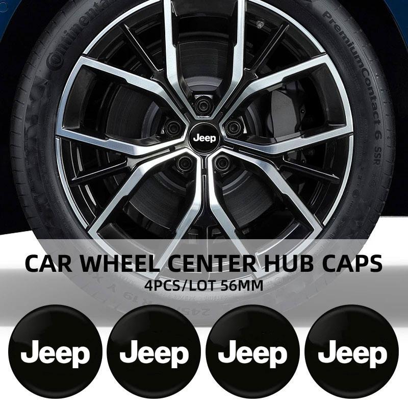 New Car 56mm Styling Wheel Center Cap Hub Covers Badge For Jeep Grand Cherokee Wrangler JK Gladiator Compass Renegade Patriot