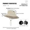 Sun Bucket Hat Fishing Breathable Protection Wide Brim with Inner Hard Shell for Golf Summer