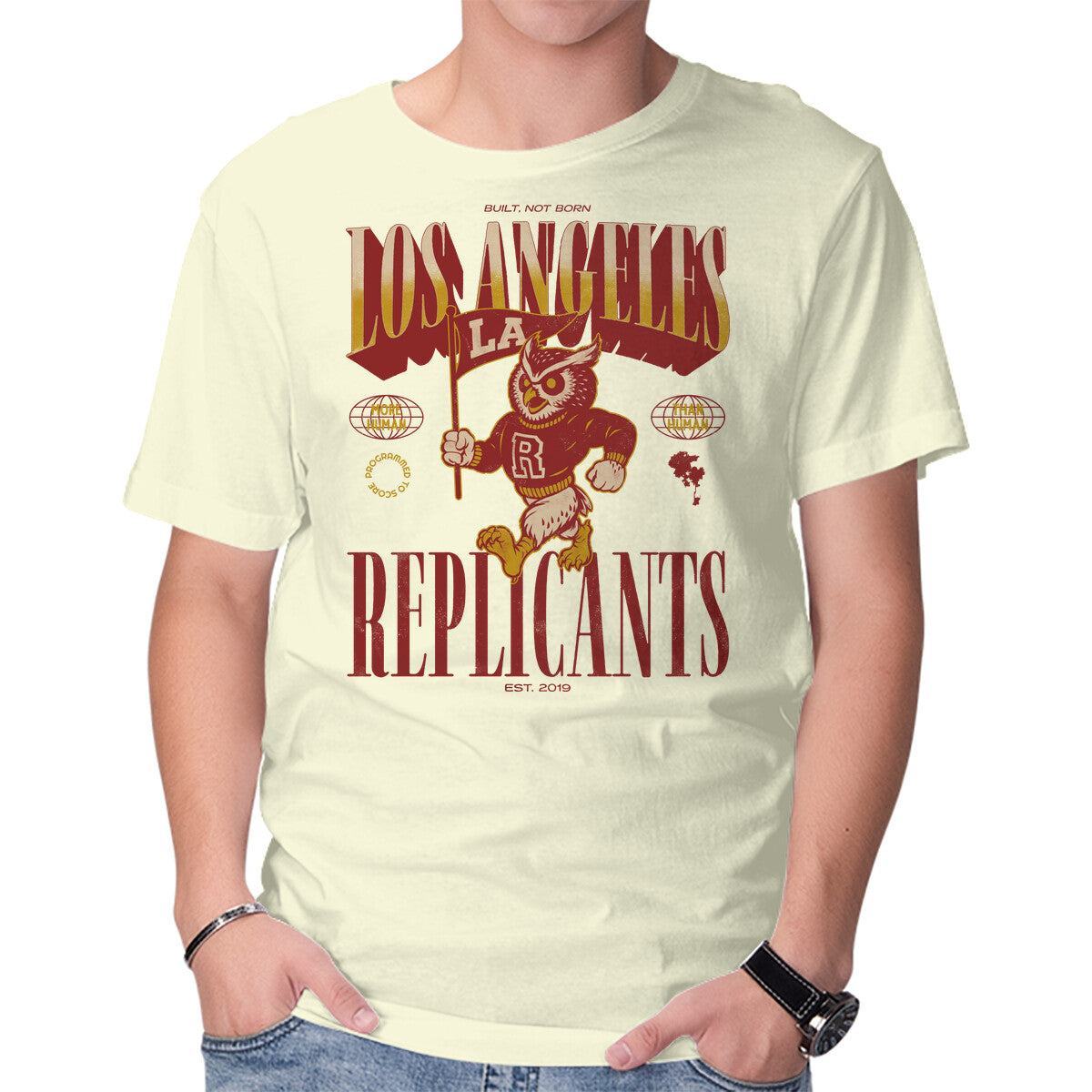 Unisex Crew Neck T-Shirt Go Replicants Graphic Short Sleeve Casual Tee XS