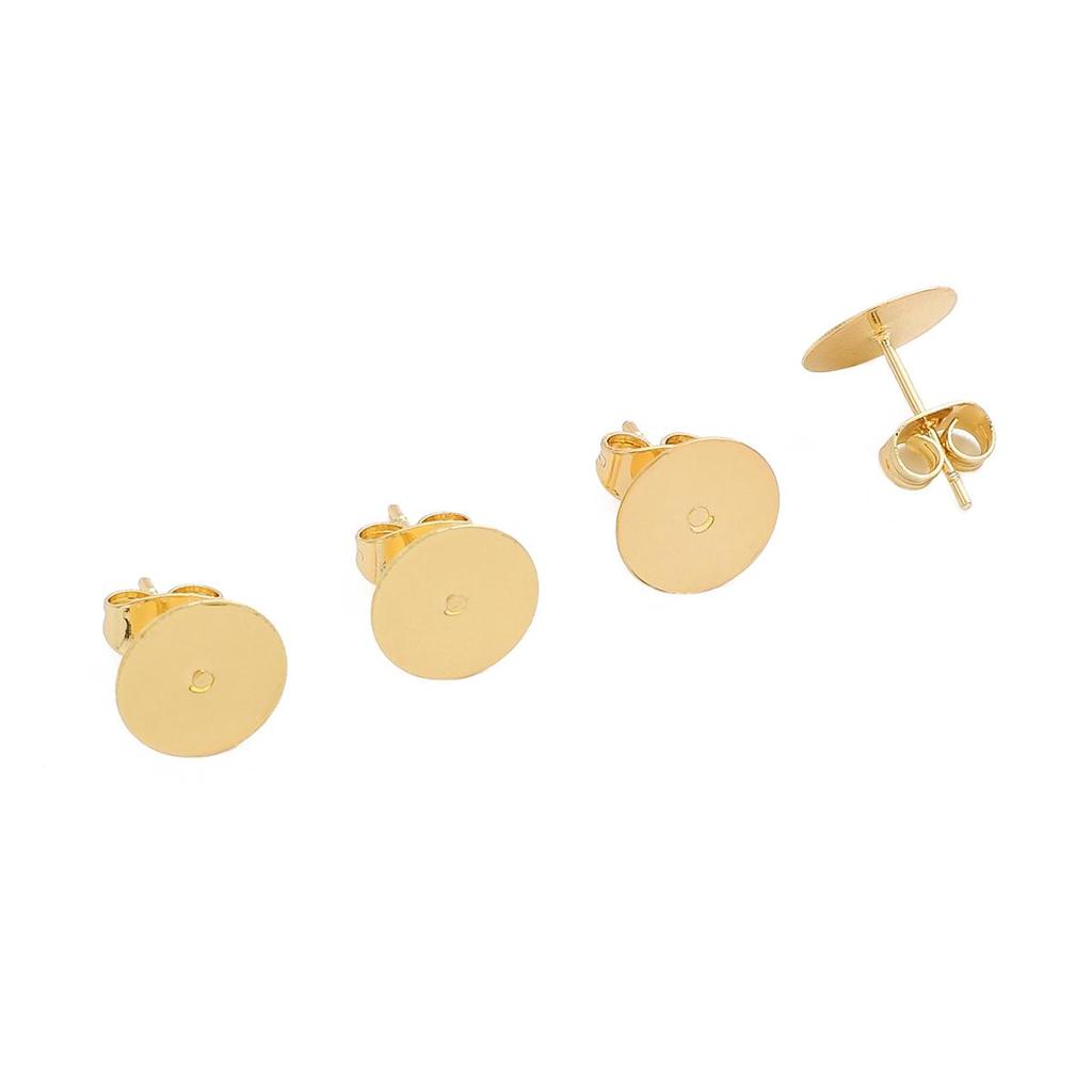 Copper Circular Flat Non Hanging Earrings For DIY Jewelry Making Craft Accessories