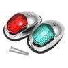 2 PCS Waterproof Yacht Navigation Light 12V 24V Boat Position Lights Marine Lights 27LED Marine Signal Warning Lamp Red & Green