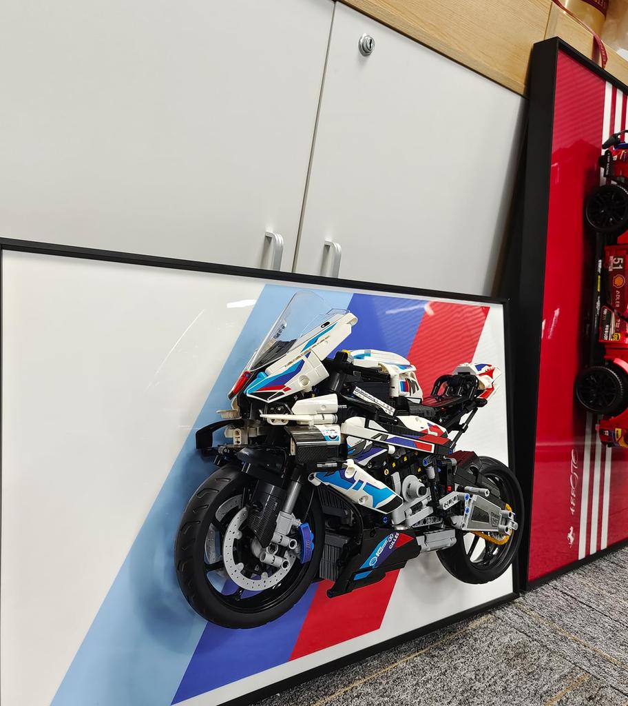 Sungvool Lego Display Specially Designed for Lego Technic 42130 BMW M1000 Display Improves the Appreciation and Storage of Lego 65cmx40cm Wall Panel