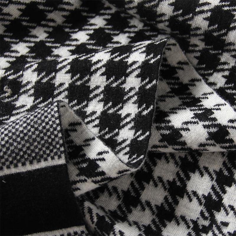 G·TENNA NXW187 Unisex Houndstooth Wool Scarf