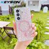 KEYSION Luxuxy Glitter Magnetic Phone Case for MagSafe for Samsung Galaxy S23 S24 S25 S26 Ultra 5G S26+ S25 Plus TPU+PC Shockproof Cover