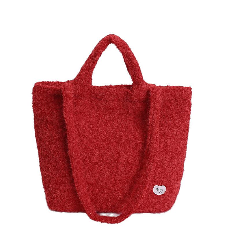 Plush Fashion Single Shoulder Bag For Women With Inner Pouch And Casual Style For Work