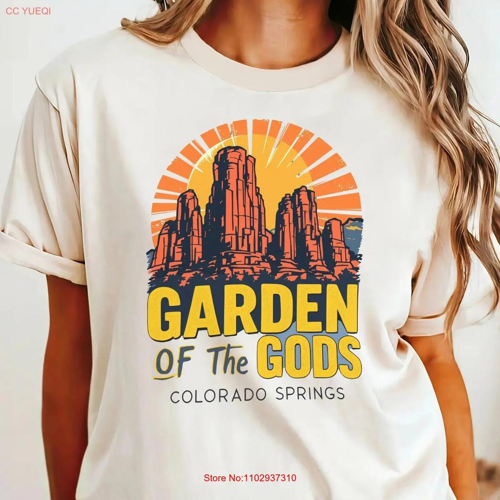 Garden Of The Gods T Shirt Retro Colorado Springs Scenic National Park Adventure Outdoor Hiking Vintage Streetwear