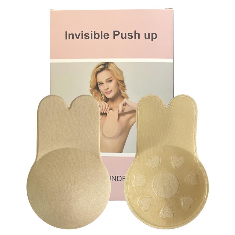 Bunny Ear Silicone Push-Up Bra: Strapless, Self-Adhesive, Invisible Uplift Nipple Covers