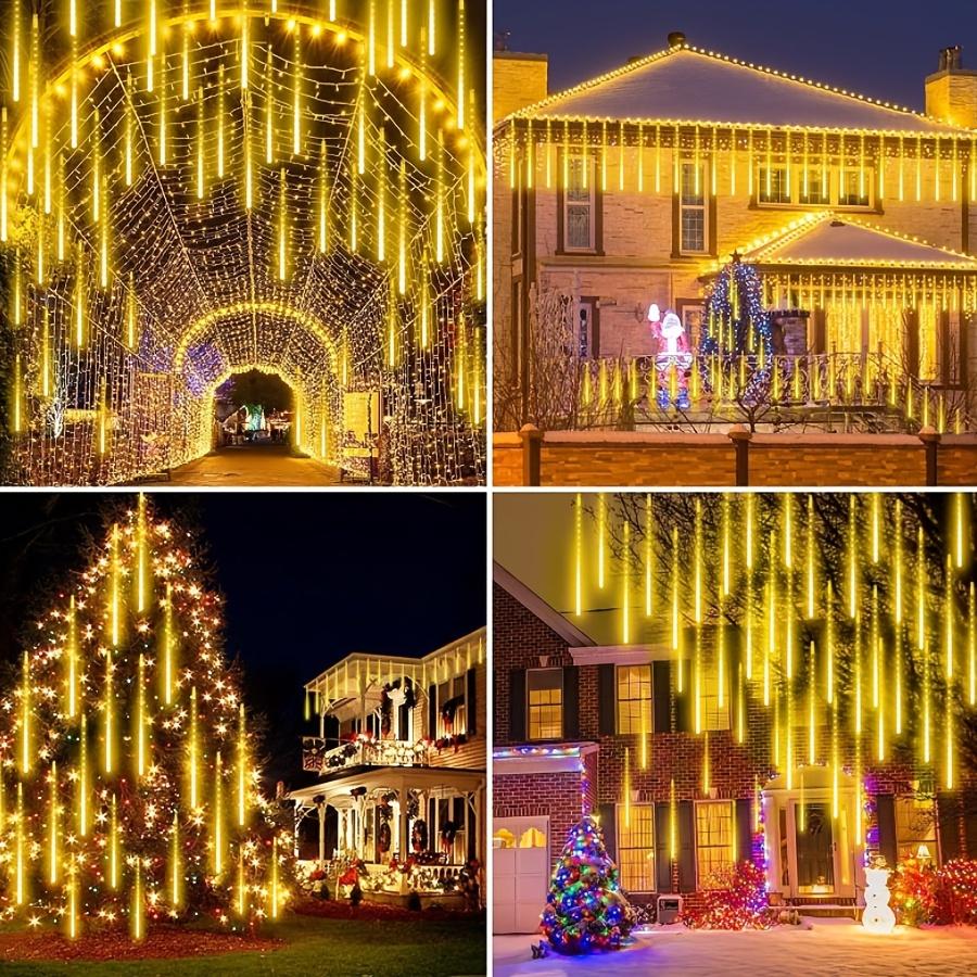 Christmas Outdoor Meteor Shower Lights, Outdoor Garden Lights, Snow Meteor Shower Lights, LED Decorations Suitable for Trees