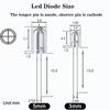 50-200PCS 3mm F3 Light Emitting Diode LED Diode Assorted Kit Red/Green/Blue/Yellow/Orange/White DIY Electronic  Lamps