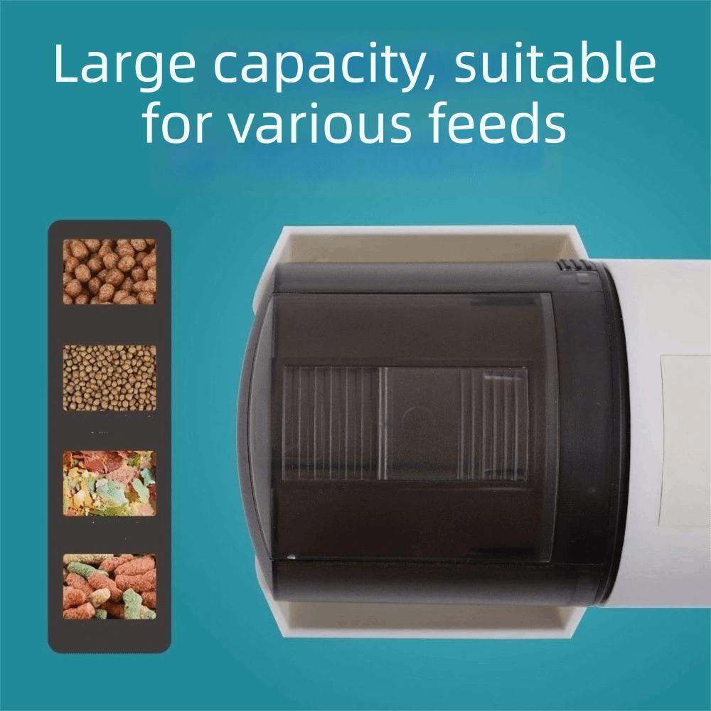 Large Capacity Fish Food Dispenser Moisture-Proof Smart Timer Feeder Fish Tanks