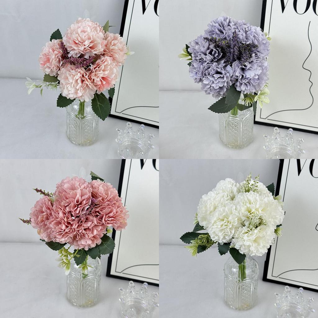 Handheld Flower Ball Decor With Faux Flowers For Living Room And Photography Props