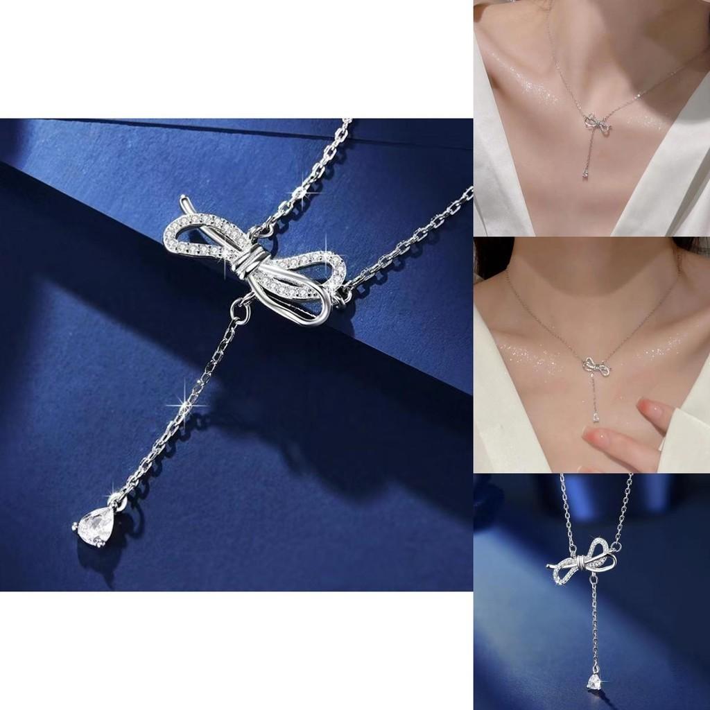 Korean Style Butterfly Bow Sweater Chain With Unique Asymmetrical Design Ideal Gift For Girlfriend