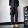 Overalls boys autumn new high street ins tide brand loose straight casual pants fashion multi-pocket pants