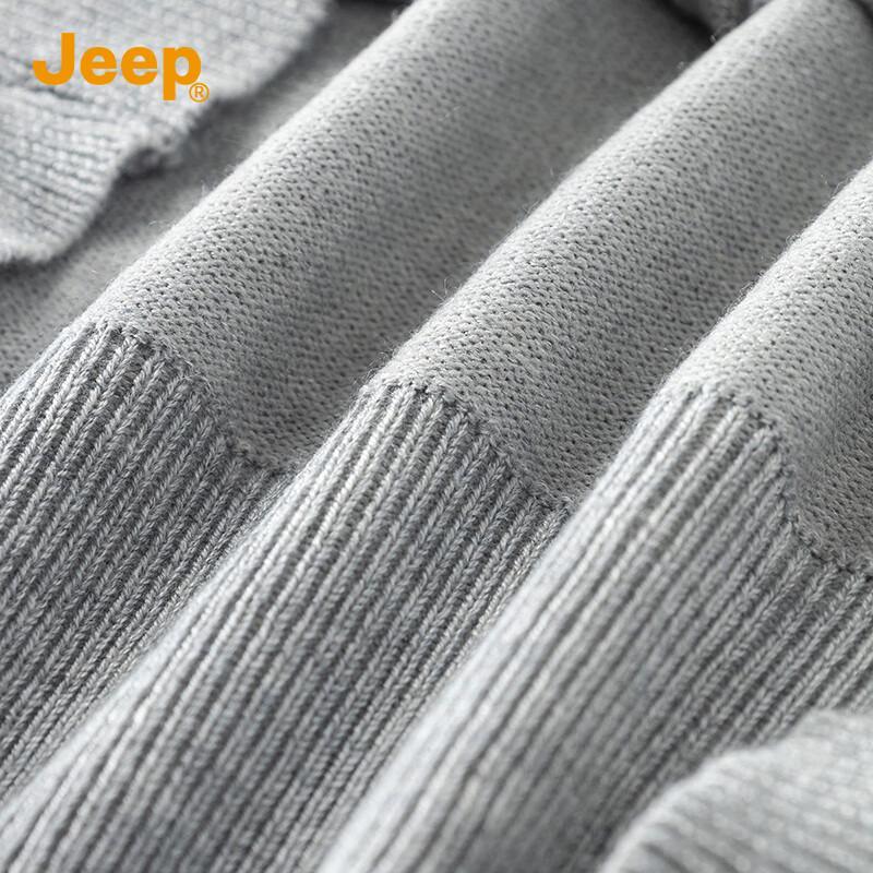 Jeep Men's Loose Fit Round Neck Knit Sweater