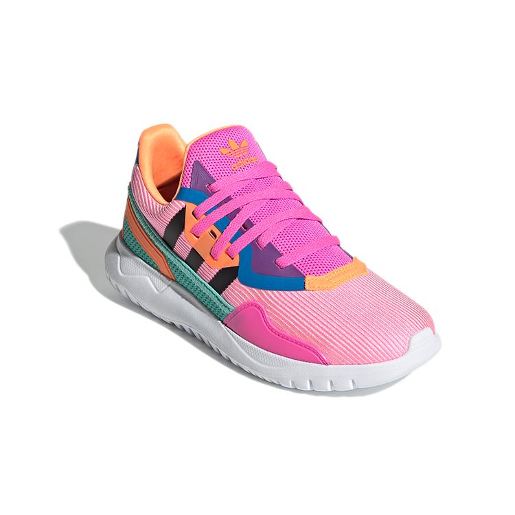 Adidas Originals Flex Collection J Abrasion Resistant Low top Kids Lifestyle Shoes Pink Blue FX5332