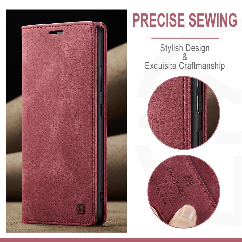 Premium Vintage Leather Wallet Case for Samsung Galaxy A15 4G/5G - RFID Protection Flip Cover with Card Slots, Shockproof Retro Style (4 Colors)