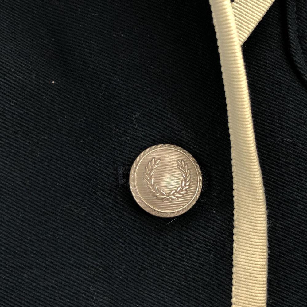 FRED PERRY made in Japan tailored jacket S black Back stripe Women Used