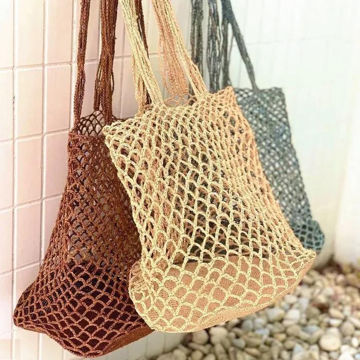 [Made In Mada] Raffia Bag Handmade Crochet MADE IN MADA HOLY BAG (NATURAL)
