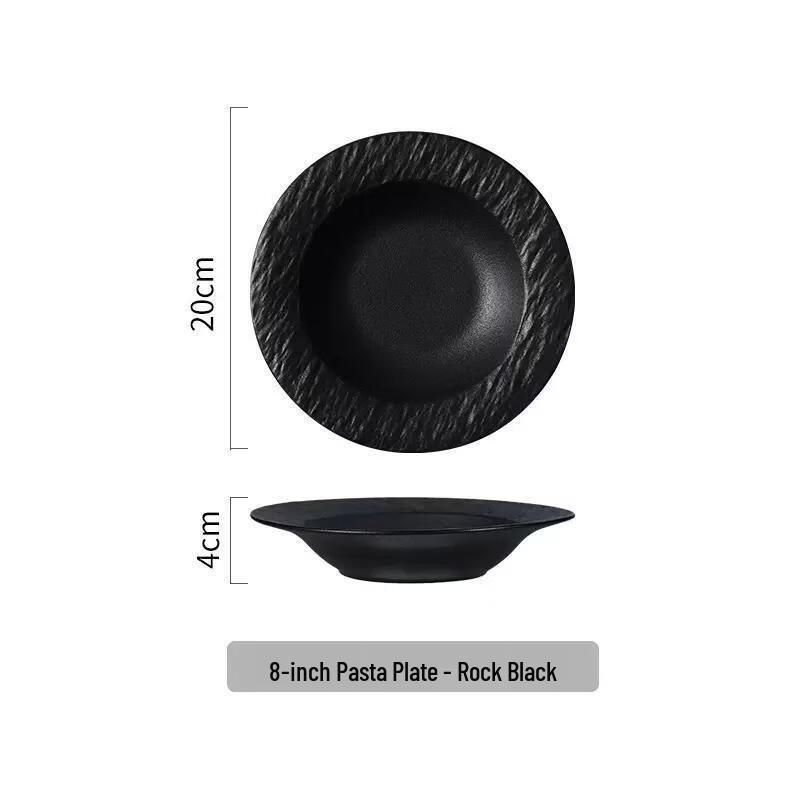 French Style White Ceramic Deep Soup & Pasta Plate