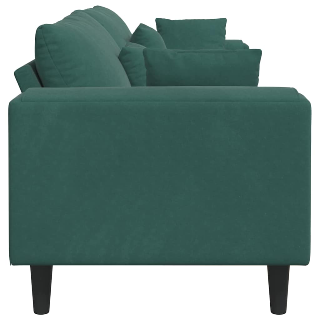 Dark Green Sofa 250 X 77 X 76 Cm Velvet