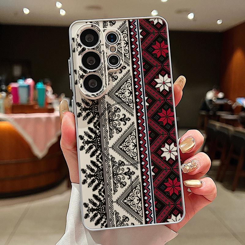 Vintage Patterns Magnetic Phone Case For Samsung Galaxy S25 S26 Ultra Edge S24 S23 FE A17 A56 A37 A16 A35 A55 A15 A36 5G Cover
