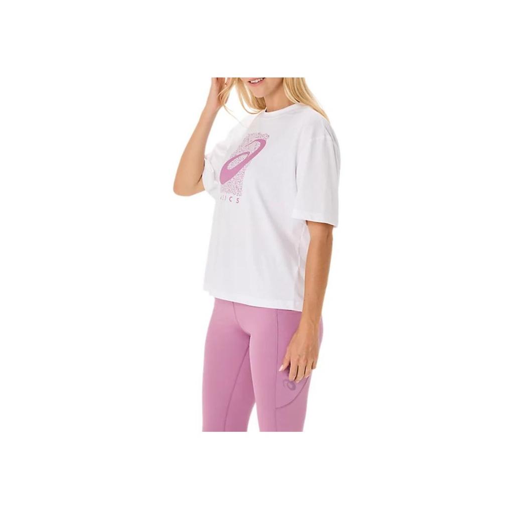 Asics Loose Short Soft Quick-Dry Short Sleeve T-Shirt Women Tops Bright-White 2032D190-100