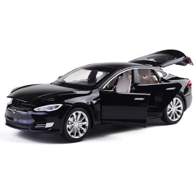 Auto giocattolo in scala 1/32 Tesla Model S Modello in lega Auto veicoli pull back Auto giocattoli per bambini piccoli