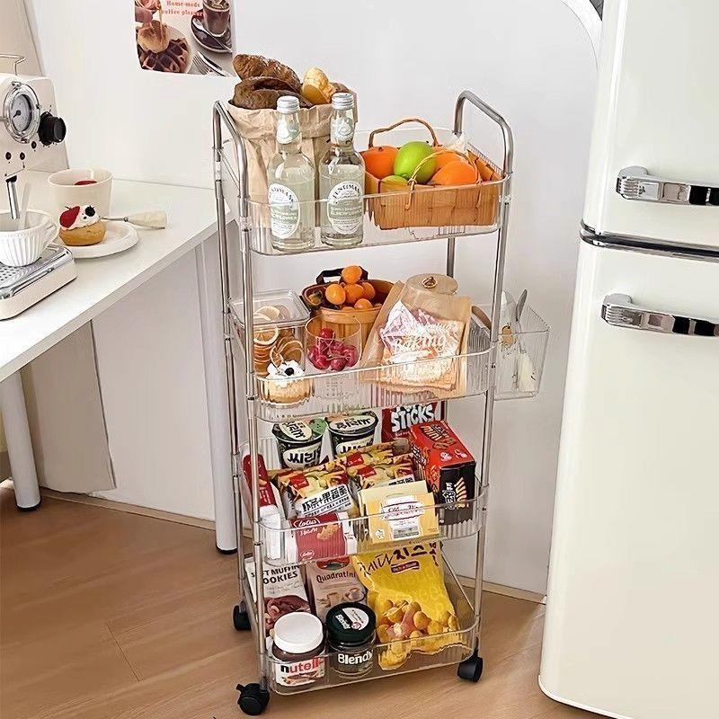 Wheeled 3-Tier Trolley Multi-Tier Storage Shelf for Organized Spa and Salon Settings