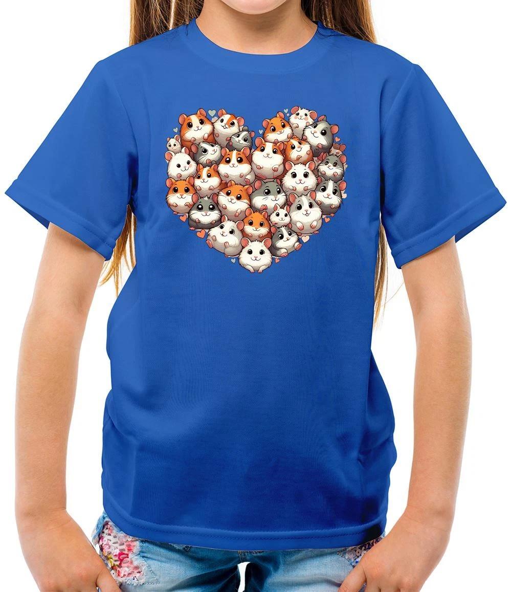 Hamster Love Heart Cute - Kids T-Shirt - Cute Pet Hamsters Love Pets 100