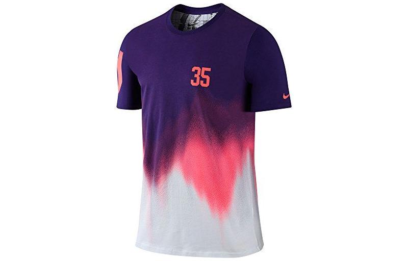 Мужские футболки Nike Разноцветные С круглым вырезом Умеренный прямой крой 717313-100 L