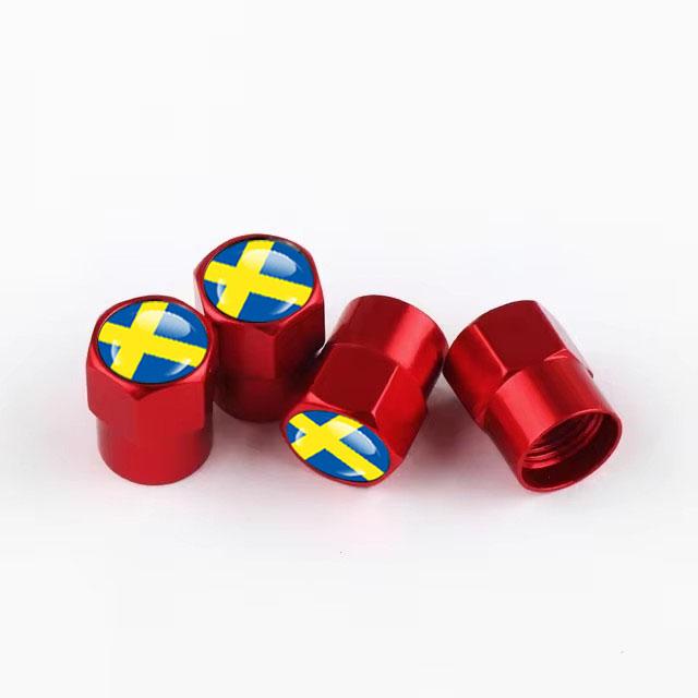 4Pcs Tyre Valve Cover Metal Car Tire Wheel Stem Air Valve Cap for Volvo XC40 XC60 XC90 C30 C70 S60 V50 V60 V70 Auto Accessoories