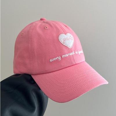 New Love Embroidery Versatile Baseball Cap Female Simple Leisure Student Shopping Cap