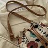 Women's Bucket Bag with Bright Flower Pattern and Adjustable Drawstring Messenger Bag, Suitable for Beach Tourism Parties