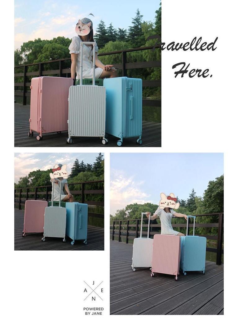 Women's 24-Inch Large Capacity Trolley Suitcase with Combination Lock; 20-Inch Option Available