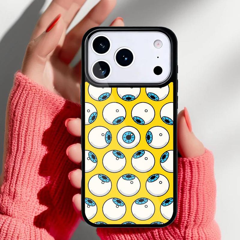 CRAZY EYEBALL PATTERN Phone Case for iPhone 17 16 15 14 13 Pro Max Back Cover for 12 11 Pro Coque