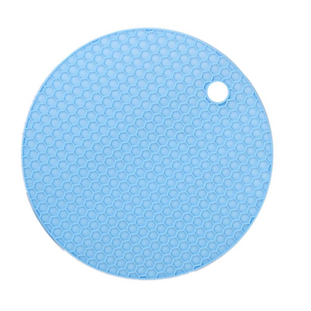 Silicone Heat Insulation Mat Anti Slip Multifunctional Round Dining Plate Mat for Pot Dish